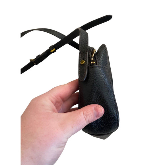 Fossil Leather Gemma Crossbody Shoulder Pebbled Black Leather Purse Barely Used - Picture 5 of 13